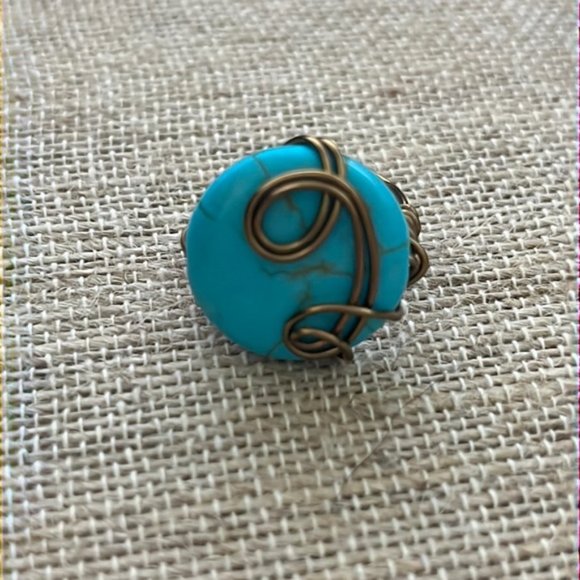 Wire Wrapped Artisan Ring - Picture 1 of 3